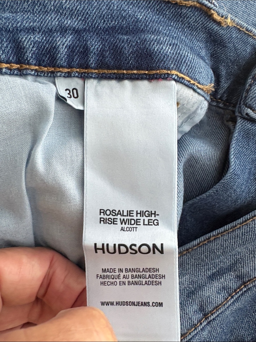 Hudson Rosalie High Rise Wide Leg Jeans Alcott Wash Size 30 - Picture 4 of 14